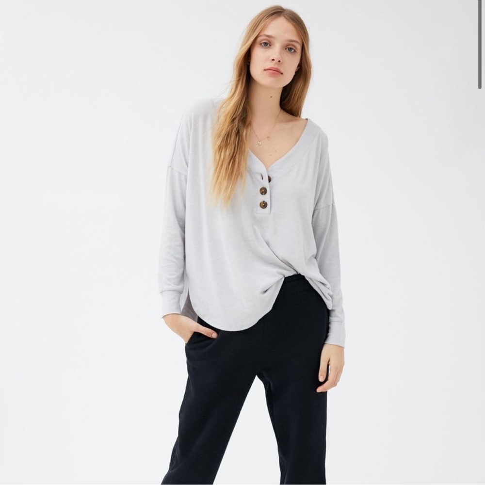 Urban Outfitters Light Pink Henley Top